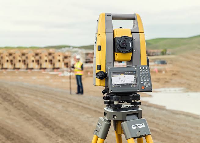 Total station set up for a site survey